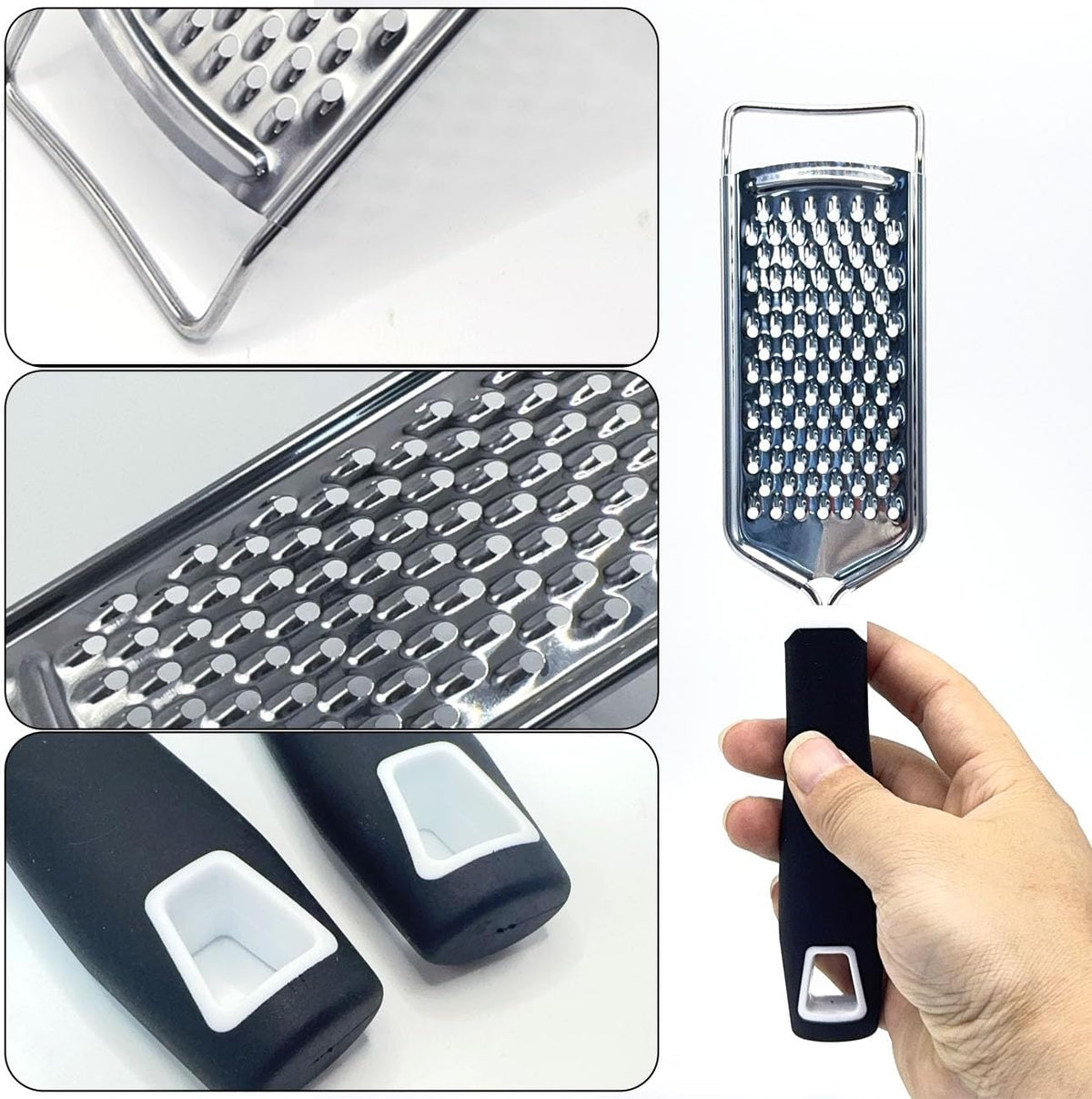 2 Pack Stainless Steel Cheese Zester Grater & Cheese Plane Spatula Handheld