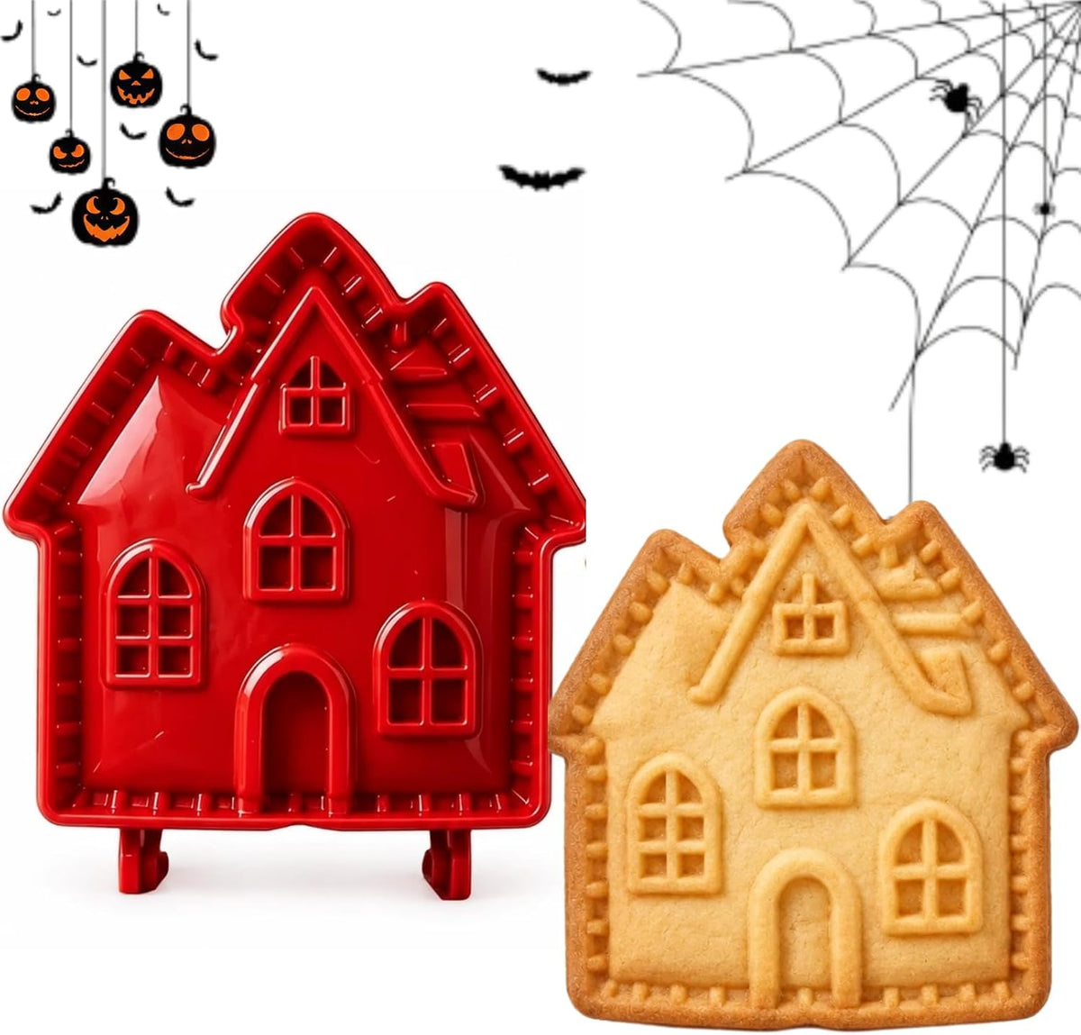 Halloween Mini Hand Pie Molds Set, Dough Press Cutter with 8 Fall Shapes
