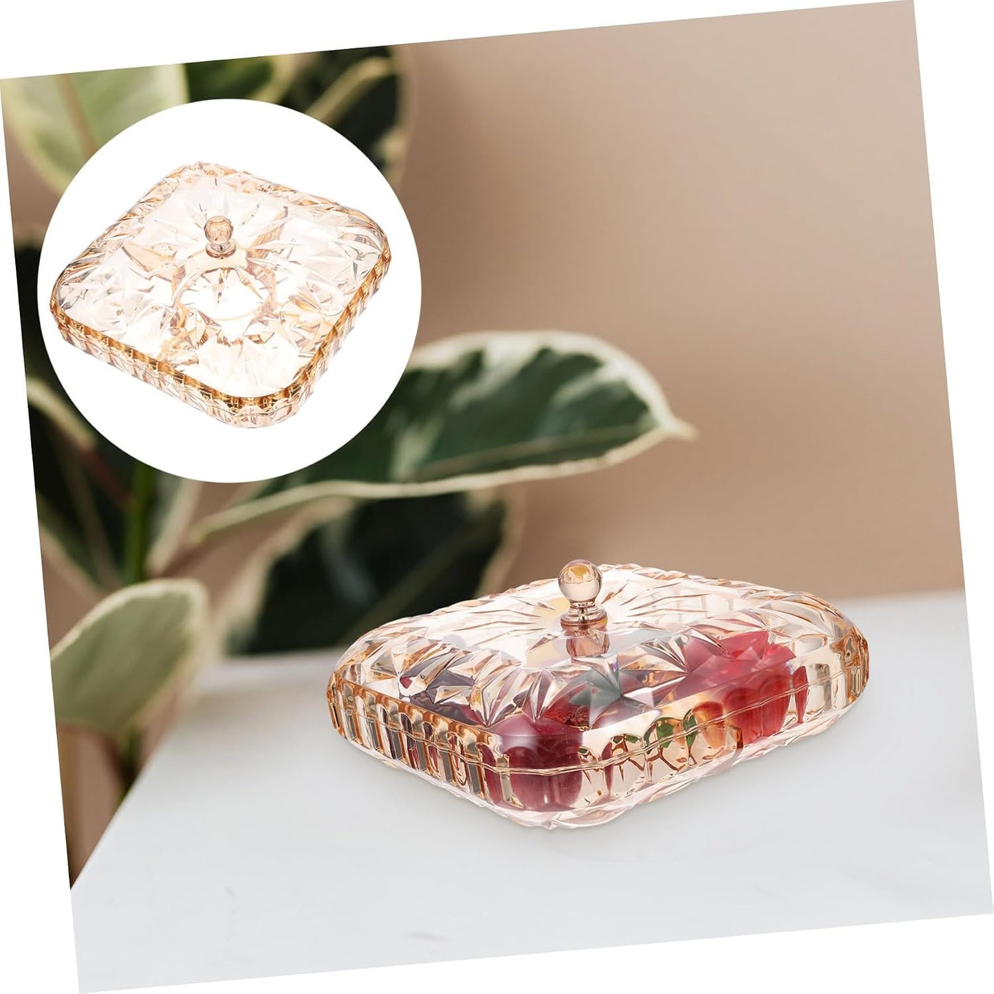 Sturdy Relish Tray with Lid Perfect for Dry Fruit Snacks Candy European Style Snack Box Dried Fruit Desktop Box