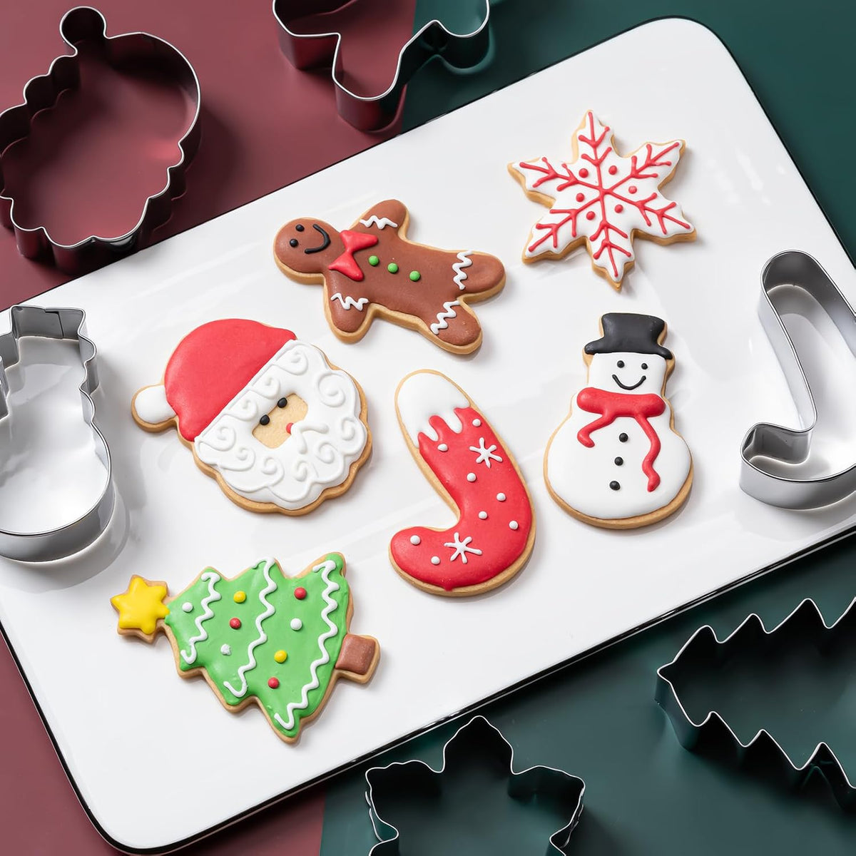 Husfunov Biscuit Cutter Set, Round Cookie Cutters with Handle