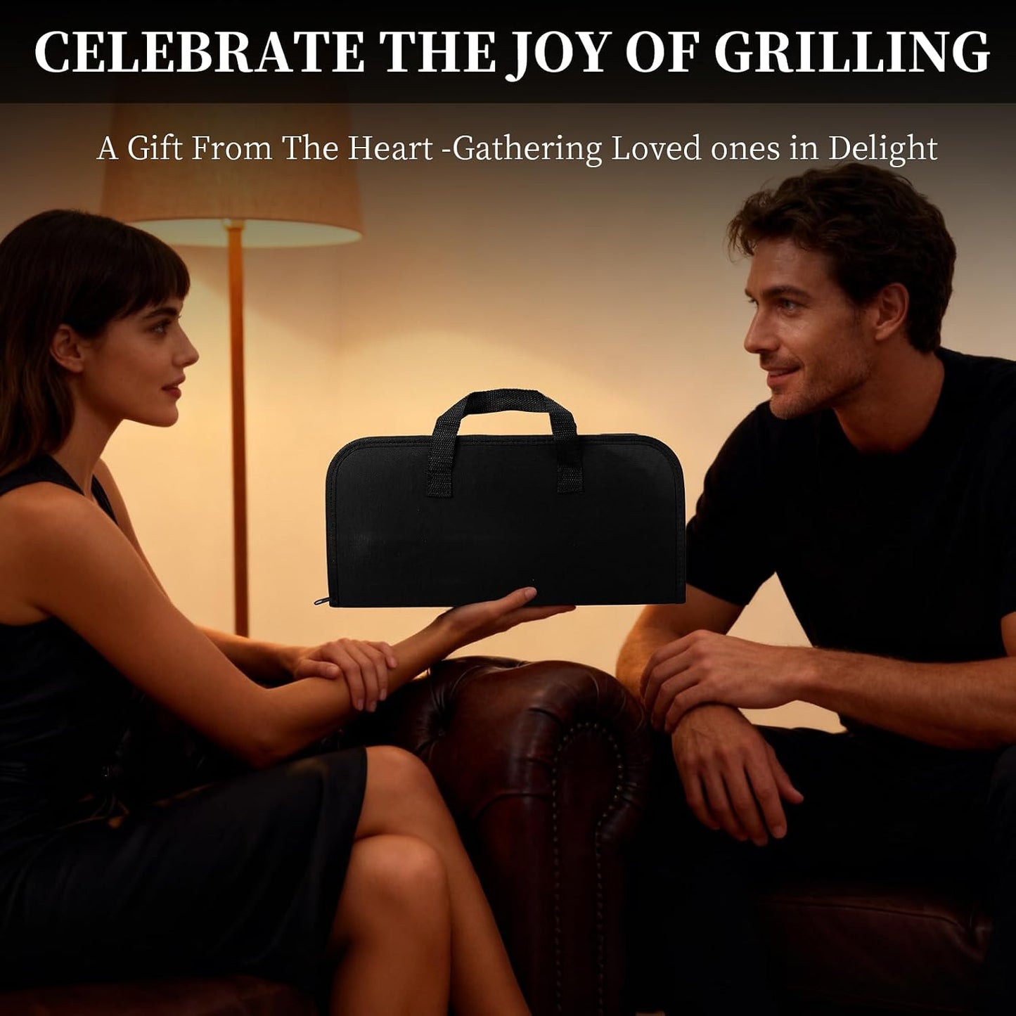 13Pcs Stainless Steel BBQ Grilling Accessories Set, Dad Gifts for Fathers Day Grilling Gifts,Portable Practical Grill Tools Utensils Kit with Storage Bag for Outdoor Grill Camping Backyard