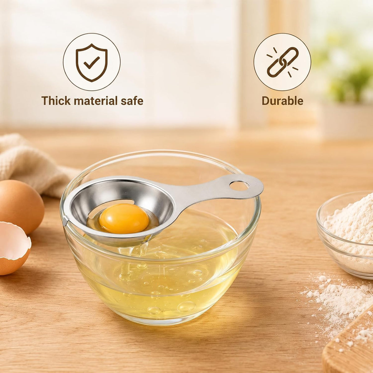Egg Separator for Raw Eggs, Egg Yolk White Filter Food Grade Egg Divider