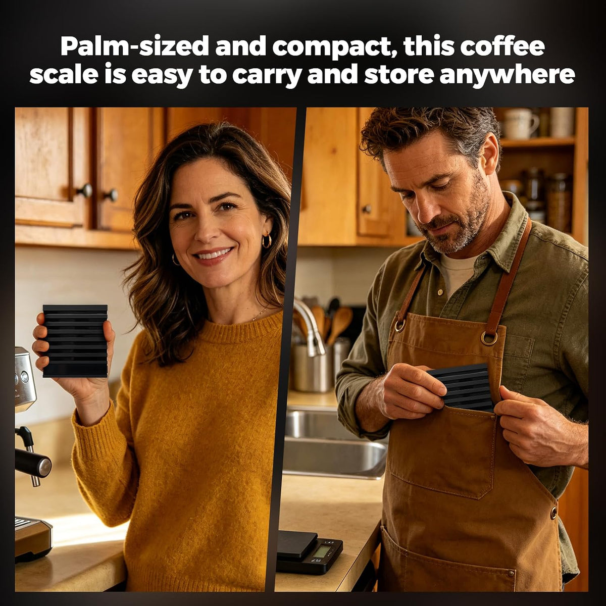 Pro Mael Espresso Coffee Scale with Auto Timer, 2kg/0.1g, Pour Over, Black