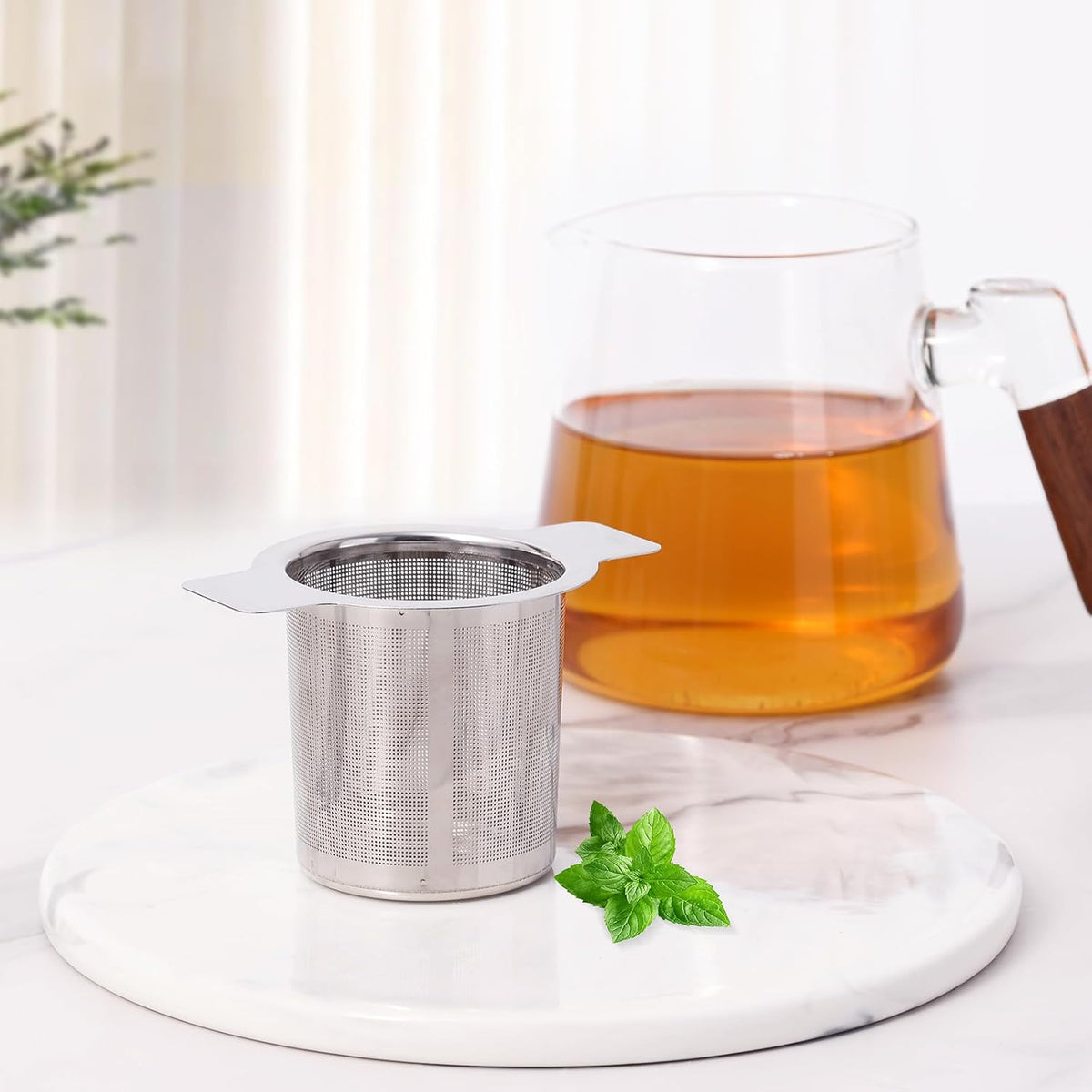 Extra Fine Mesh Tea Infuser Large Capacity Tea Strainer for Loose Leaf Tea