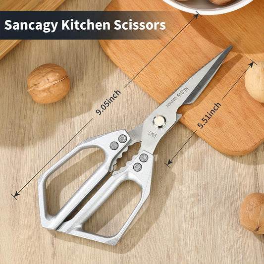 Kitchen Scissors Heavy Duty for Food, All Purpose Meat Scissors, Premium Ultra Sharp Japanese Stainless Steel Kitchen Shears