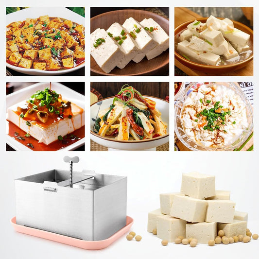 Stainless Steel Tofu & Paneer Press – DIY Kitchen Tool for Homemade Cheese with Presser Towel & Drip Tray (Check Size & Completeness Before Ordering)