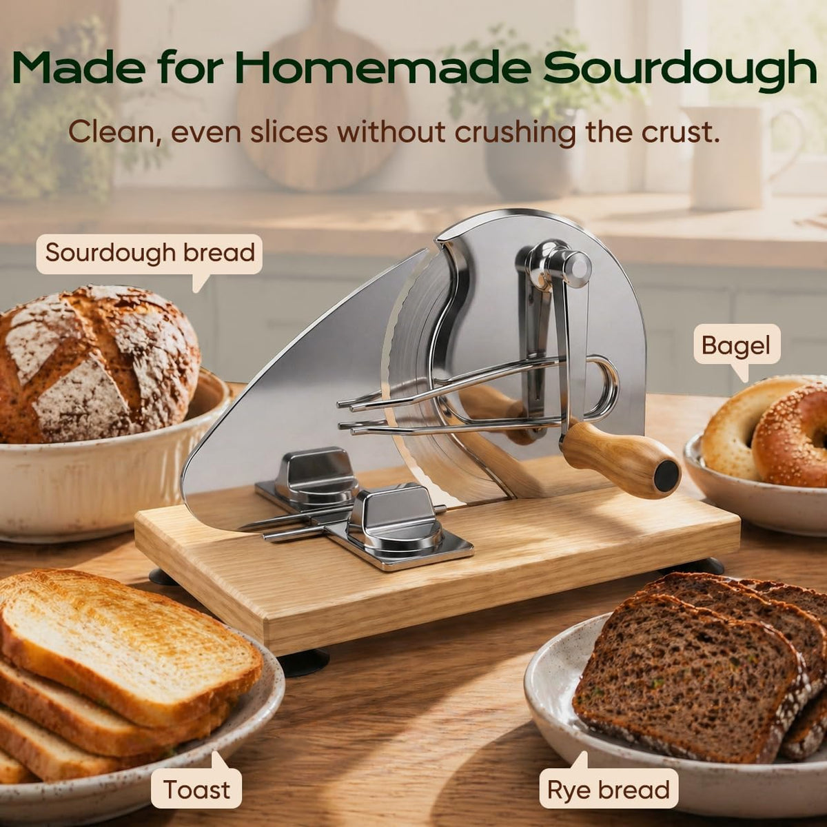 Saluna Manual Bread Slicer for Sourdough and Homemade Bread