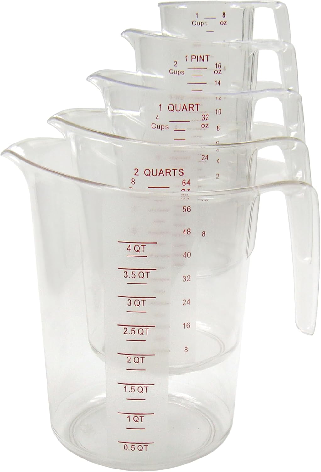Winco FBA_ Measuring Cup, Polycarbonate, 1-Quart, Clear