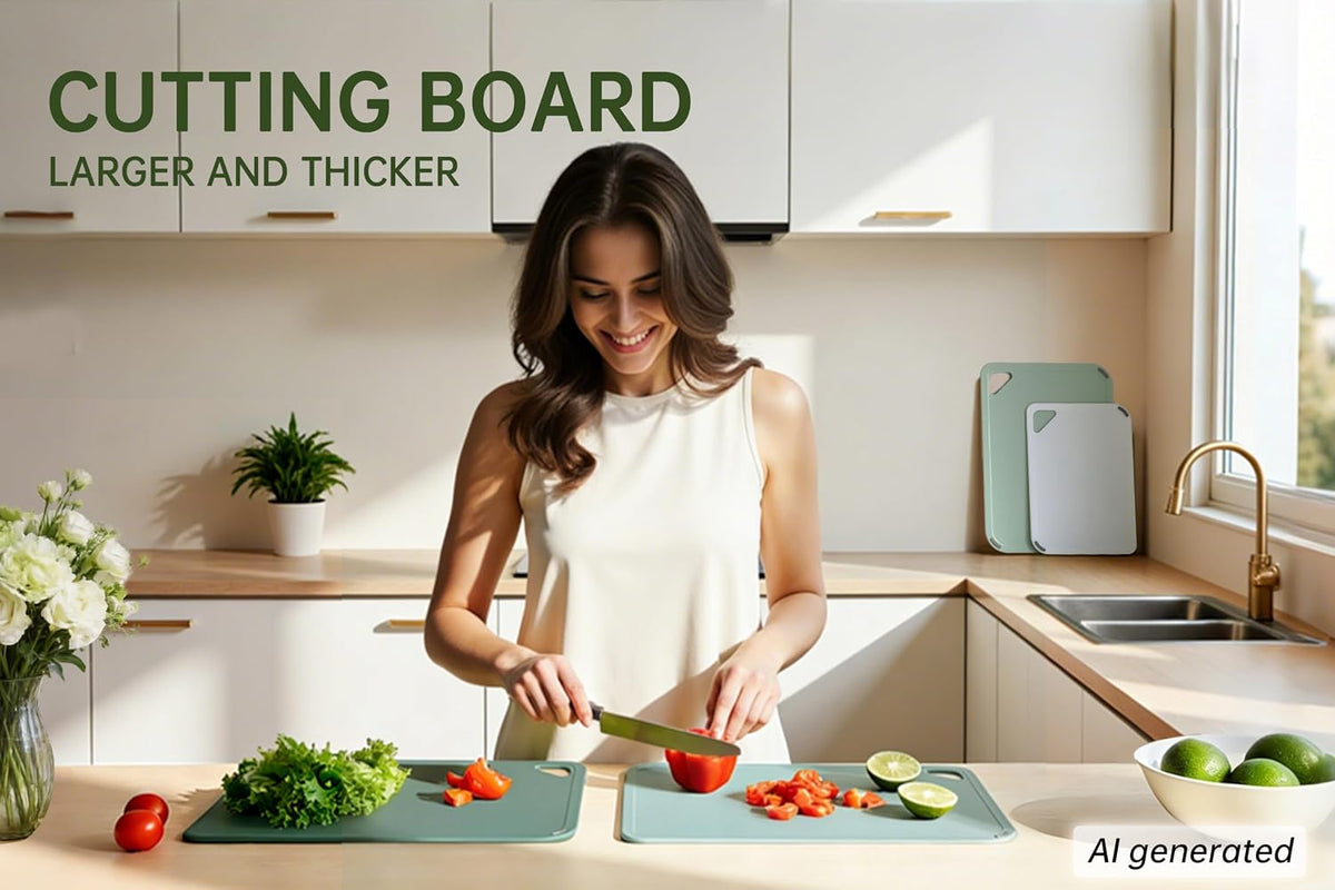 THETCHRY Plastic Cutting Board -Cutting Boards for Kitchen BPA Free