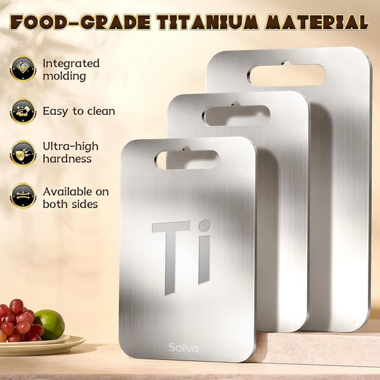 3pcs Titanium Cutting Boards for Kitchen, 2026 New Titanium Cutting Board Set of 3, Double Sided Non Toxic Chopping Boards, Hygiene, Dishwasher Safe, Easy To Clean, for Meat, Fruit, Vegetables(S+M+L)