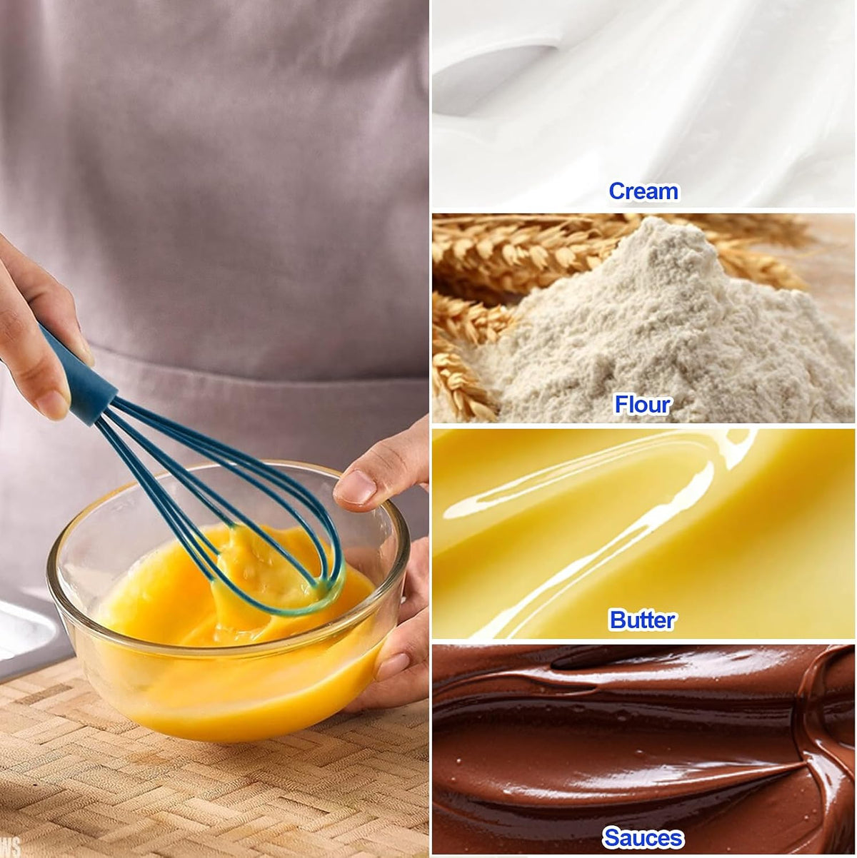 Silicone Whisk Colorful Kitchen Mini Silicone Whisks