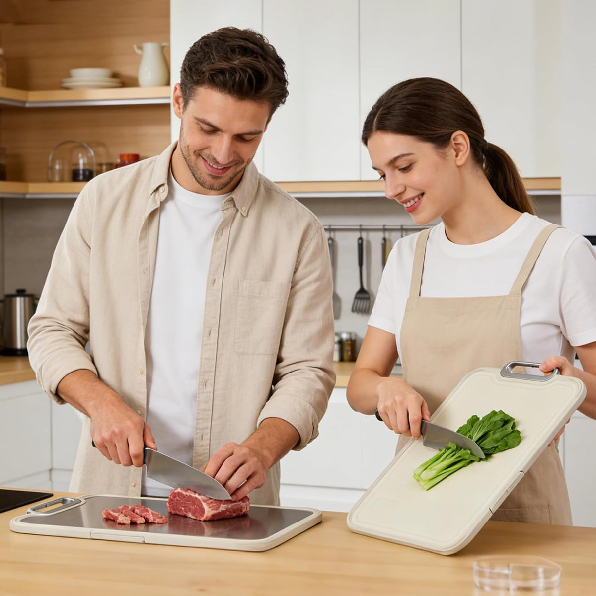 Titanium Cutting Board, Double Sided Pure Titanium Chopping Board, 16”×10”