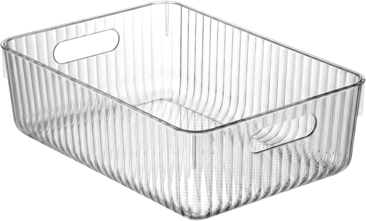 BINO | Plastic Storage Bins, X-Large | THE GATSBY COLLECTION | Clear Storage Bins for Organization | Pantry Organizers | Kitchen Organizer | Fridge & Freezer Organizer | Cabinet Plastic Containers