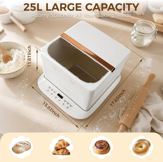 Foldable Bread Proofing Box, 25L Sourdough Proofer & Slow Cooker