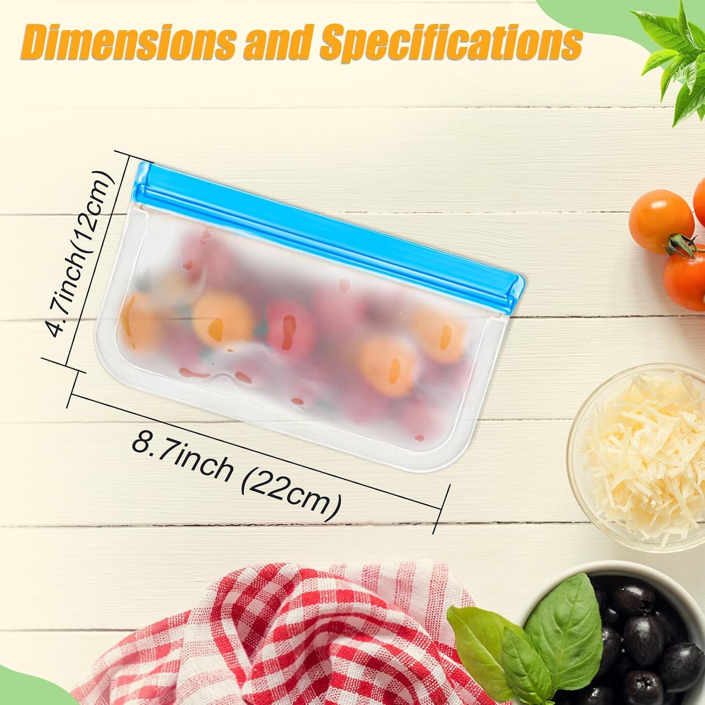 30 Pack Reusable Silicone Food Storage Bags, 4 Size Leak proof Dishwasher Safe Reusable Freezer Bag for Food Storage Containers Lunch Bags for Sandwich, Marinate Meat, Fruit
