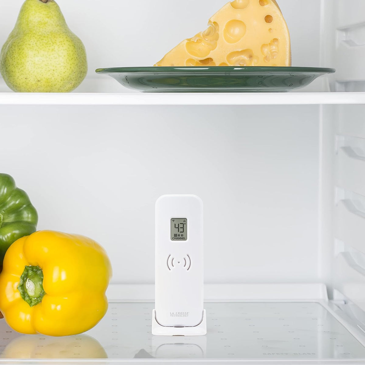 La Crosse Technology 308-04747-INT Wireless Refrigerator/Freezer Kitchen Thermometers with Magnetic Back
