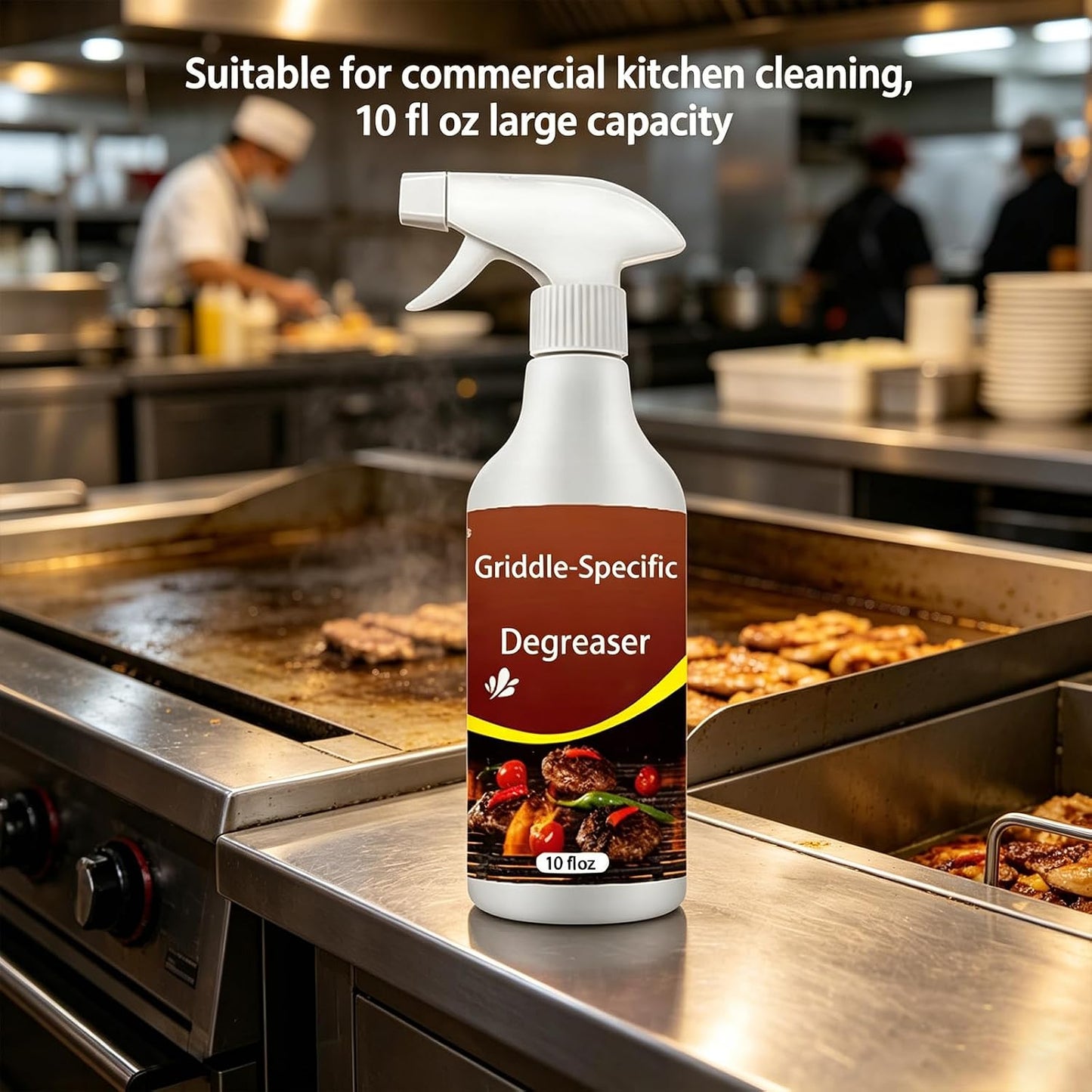 Rivoneed Grill Cleaner, Grill and Grate Cleaner Spray, Cleans and Degreases BBQ Cooking Grates and Racks, Pellet and Electric Smokers, Clean for Burners, Grates and Drip Pans (1)