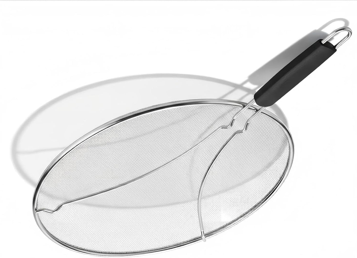 Splatter Screen for Frying Pan 3-Piece Set - Stainless Steel Grease Splatter Guard (13", 11.4", 9.8") - Oil Splash Guard & Fine Mesh Cover for Cooking Bacon