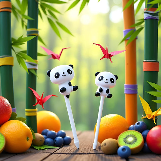 8Pcs Cute Fun Bento Picks Set, Food Picks for Kids,School Lunch Accessories, Cute Animal Fruit Toothpicks,Fruit Food Toothpicks, Lunch Bento Box Picks for Cocktail Picks Bar Tools and Drinkware