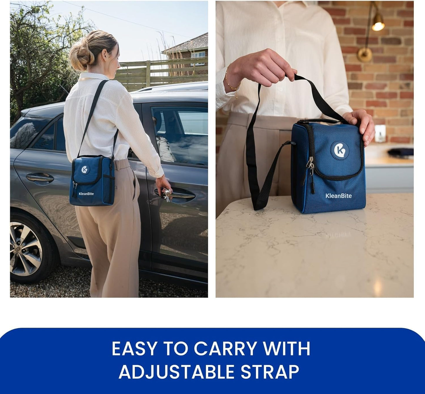 Insulated Lunch Bag with 3 Airtight & Leakproof Glass Containers, Fork & Knife Set | Food Storage Container for Office & Travel | Dishwasher & Microwave Safe (only for adults)