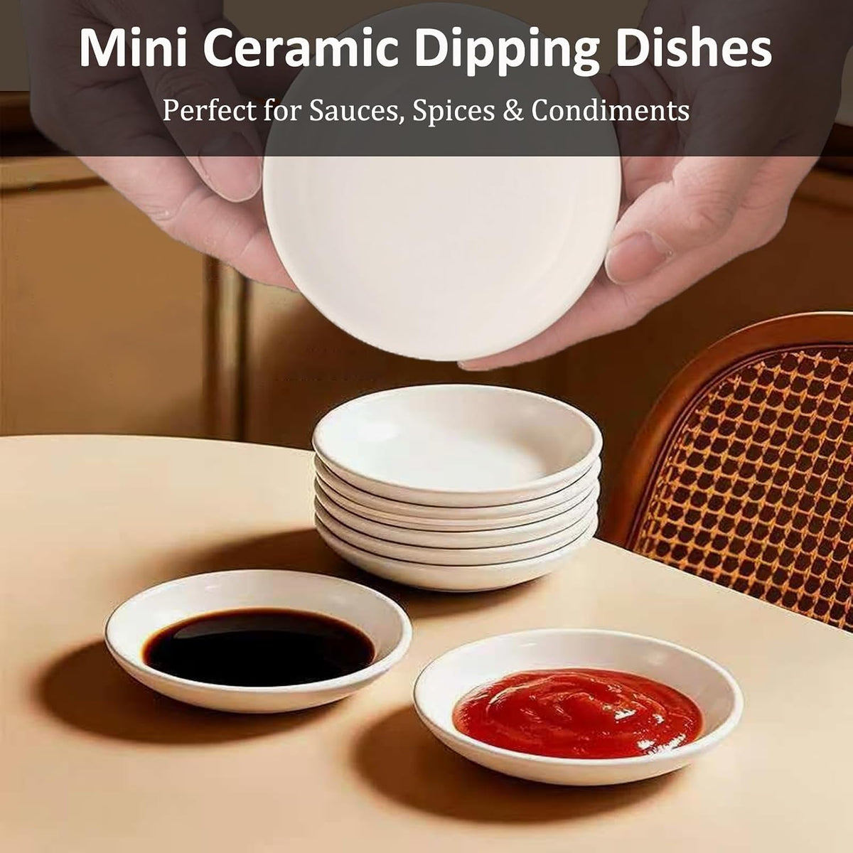 3in 2.5oz Small Clear Glass Ramekins Custard Bowls, 10 Pack Mini Glass Dipping Sauce Cups Pinch Bowl, Little Kitchen Condiment Ingredient Prep Salad Dishes, Dishwasher Microwave Freezer Safe