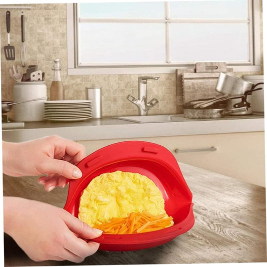 Silicone Omelet Maker, Silicone Microwave Omelet Maker, Microwave Omelette Maker Silicon𝐞,Nonstick Cooking Tray for Breakfast, Easy Egg Poacher Kitchen Gadget with Compact Storage Design (1)