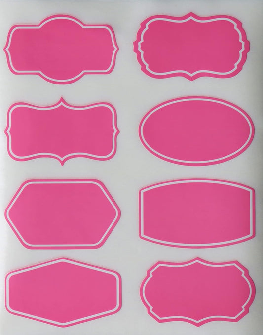 MeshaKippa Pink Cute Removable Food Storage Labels, 200pcs 2x1.2 inch Blank Holiday Present Stickers,Waterproof jar Labels no Residue Sticker for Food Jars, Container