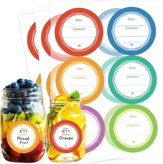 Round Date Stickers Food Labels Removable Food Date Stickers Food Date Labels Self-Adhesive Labels Stickers