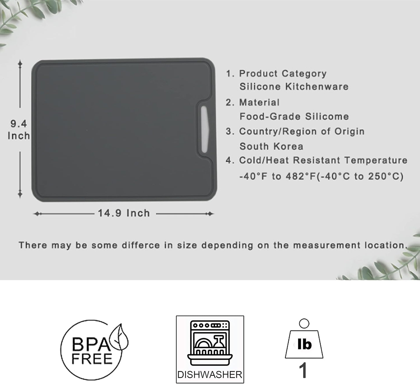 Premium Thick & Flexible Silicone Cutting Mat, BPA Free, Knife Friendly, Non-Toxic, Anti-Slip, Dishwasher Safe, Space Saving, Easy Grip Handle, Ergonomic Design, Chopping Board (Blue, Large)