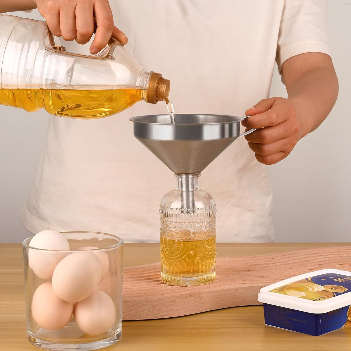 of Stainless Steel Canned Funnels with Filters
