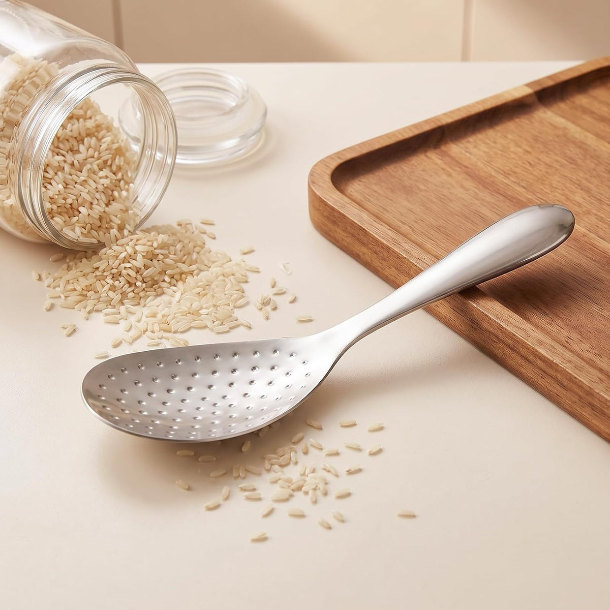 Ymapinc Rice Scooper, 7.87" Stainless Steel Non Stick Rice Paddle