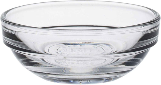 Duralex Made In France Lys Stackable Glass Bowl (Set of 4), 1 oz., 2.3 Inches, Clear