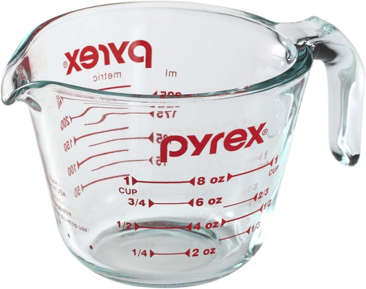 Pyrex Prepware 2-Piece Glass Measuring Set, 1 and 2-Cup, 2 Pack, Clear
