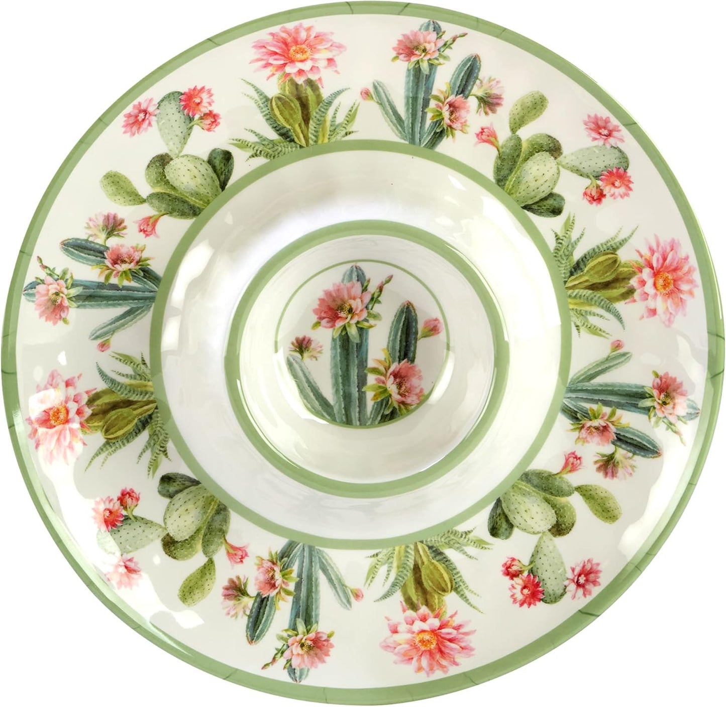 Certified International Desert Beauty Melamine Chip and Dip, 14.50-inch Diameter