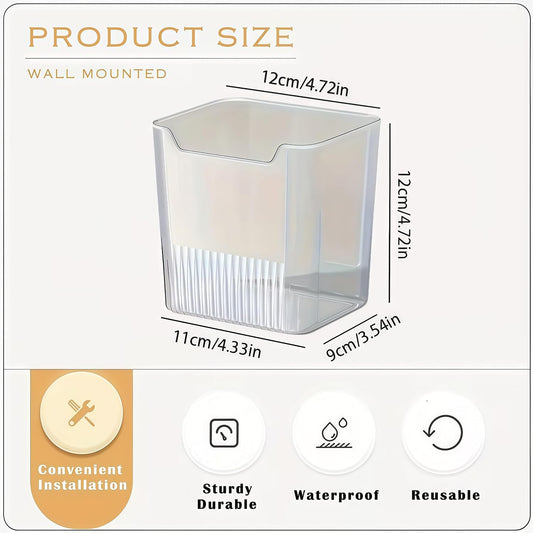 4PCS Refrigerator Storage Bins Clear Plastic Stackable Organizer for Side Door Shelves, Fruits Vegetables Eggs, Kitchen Organization, Transparent