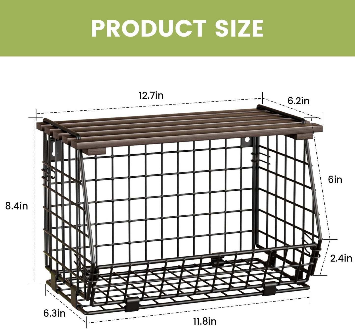 Wire Fruit Basket for Kitchen Storage: Hanging and Counter Basket for Vegetable Produce - Potato and Onion Storage for Pantry 3 Pack