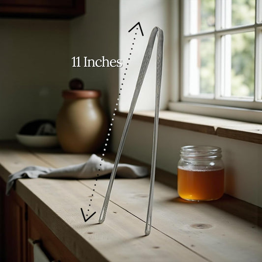11-Inch Cooking Tweezers, Stainless Steel Serving Tongs