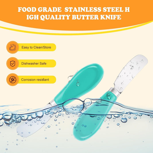 Butter Spreader Knife Set, 2 Pack Butter Knives and Cheese Knives