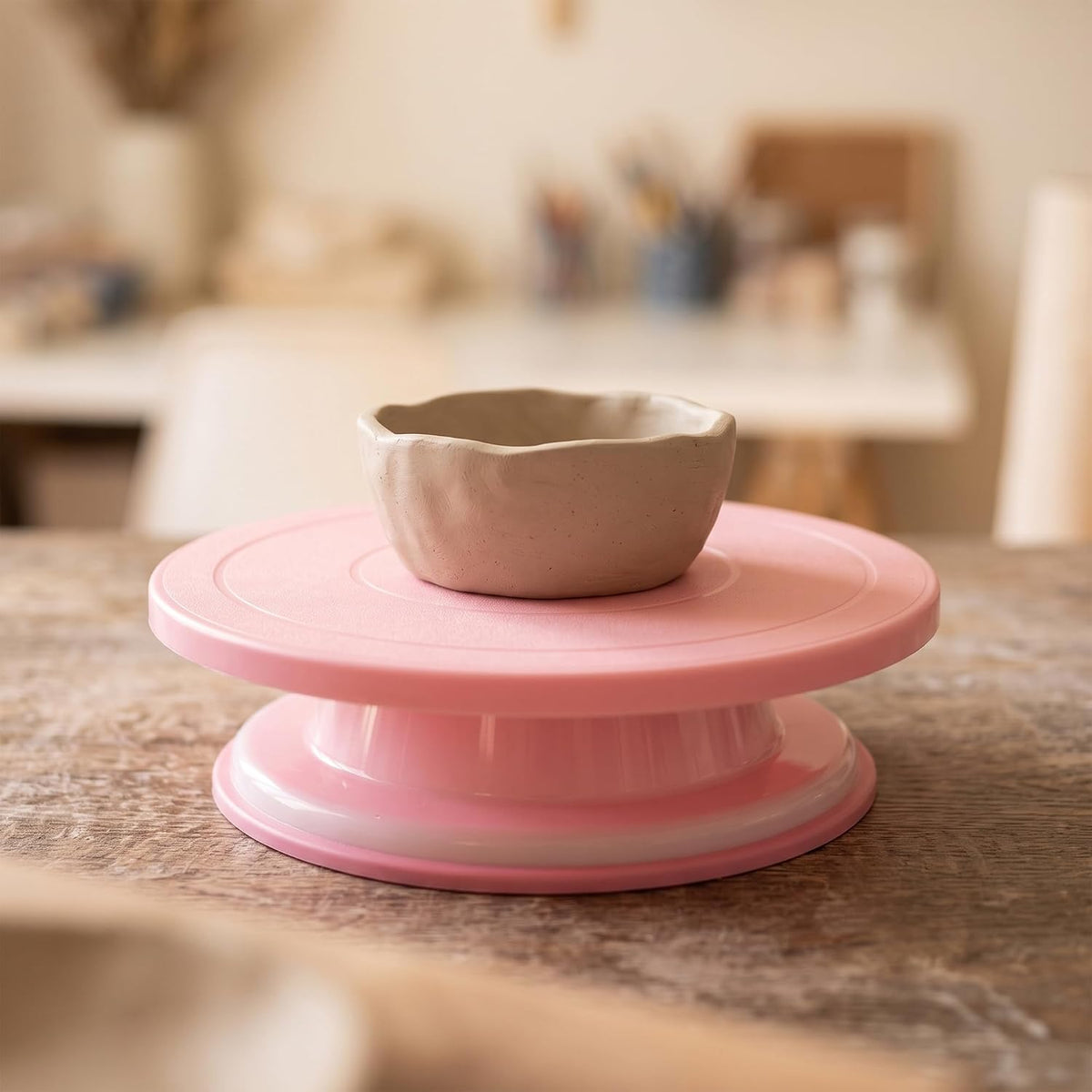 3 Pcs 11 Inch Rotating Cake Turntable, Smooth 360° Revolving Cake Stand