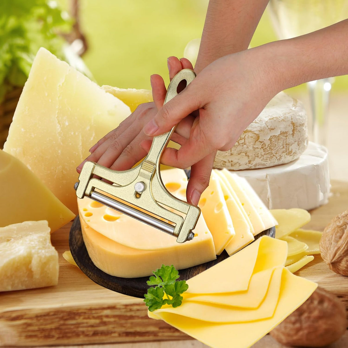 Stainless Steel Wire Cheese Slicer, Handheld Cheese Cutter