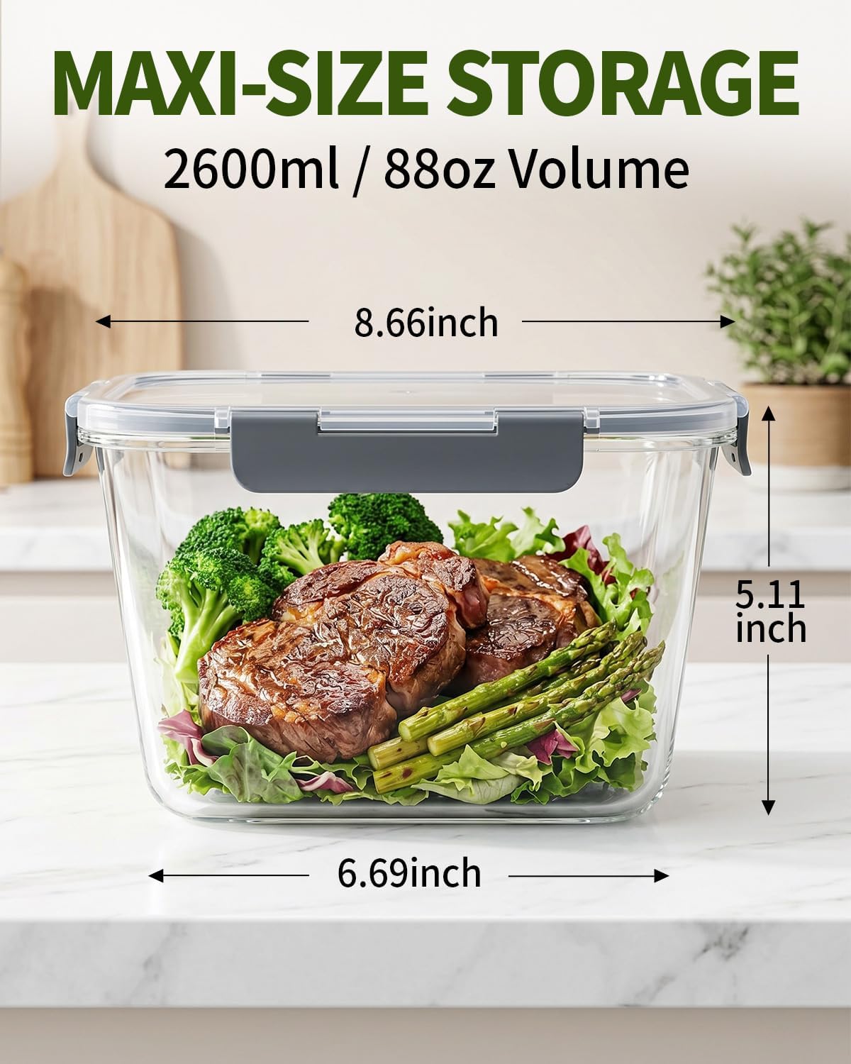 Ankou Airtight Food Storage Container Sets with Lids 6Pcs Pop Containers for Kitchen Pantry Organization BPA-Free Stackable Kitchen Storage Containers for Cereal Flour Sugar (0.5, 1.2, 1.8qt)*2
