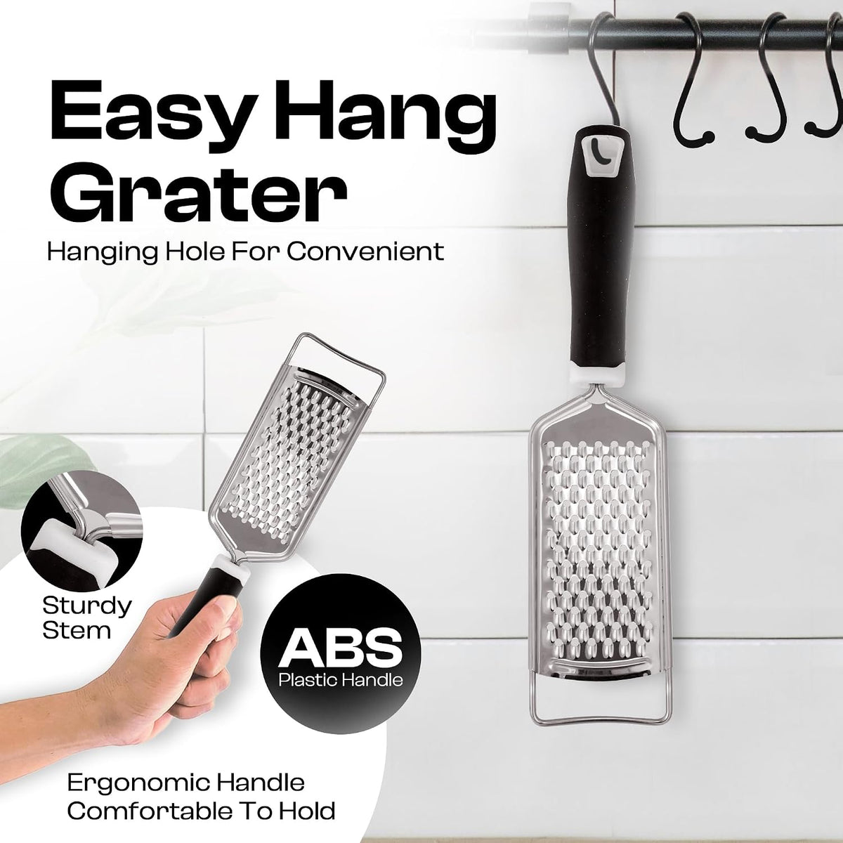 Rotary Cheese Grater Hand Crank - Cheese Shredder Hand Crank with Handle