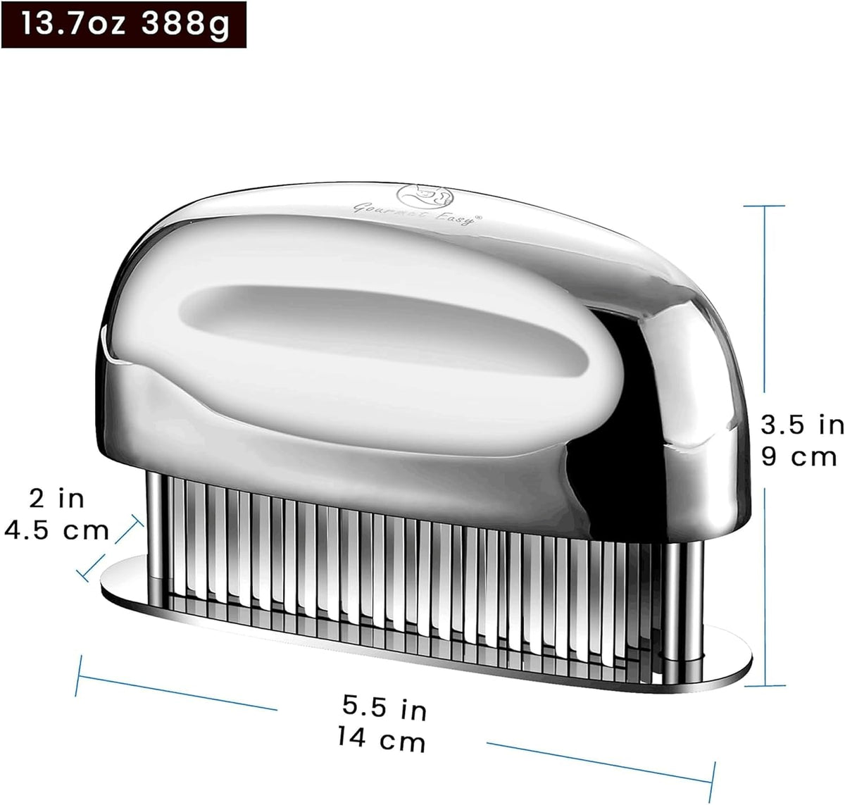 Gourmet Easy Meat Tenderizer Tool with 60 Sharp Blades & Non-slip Handle