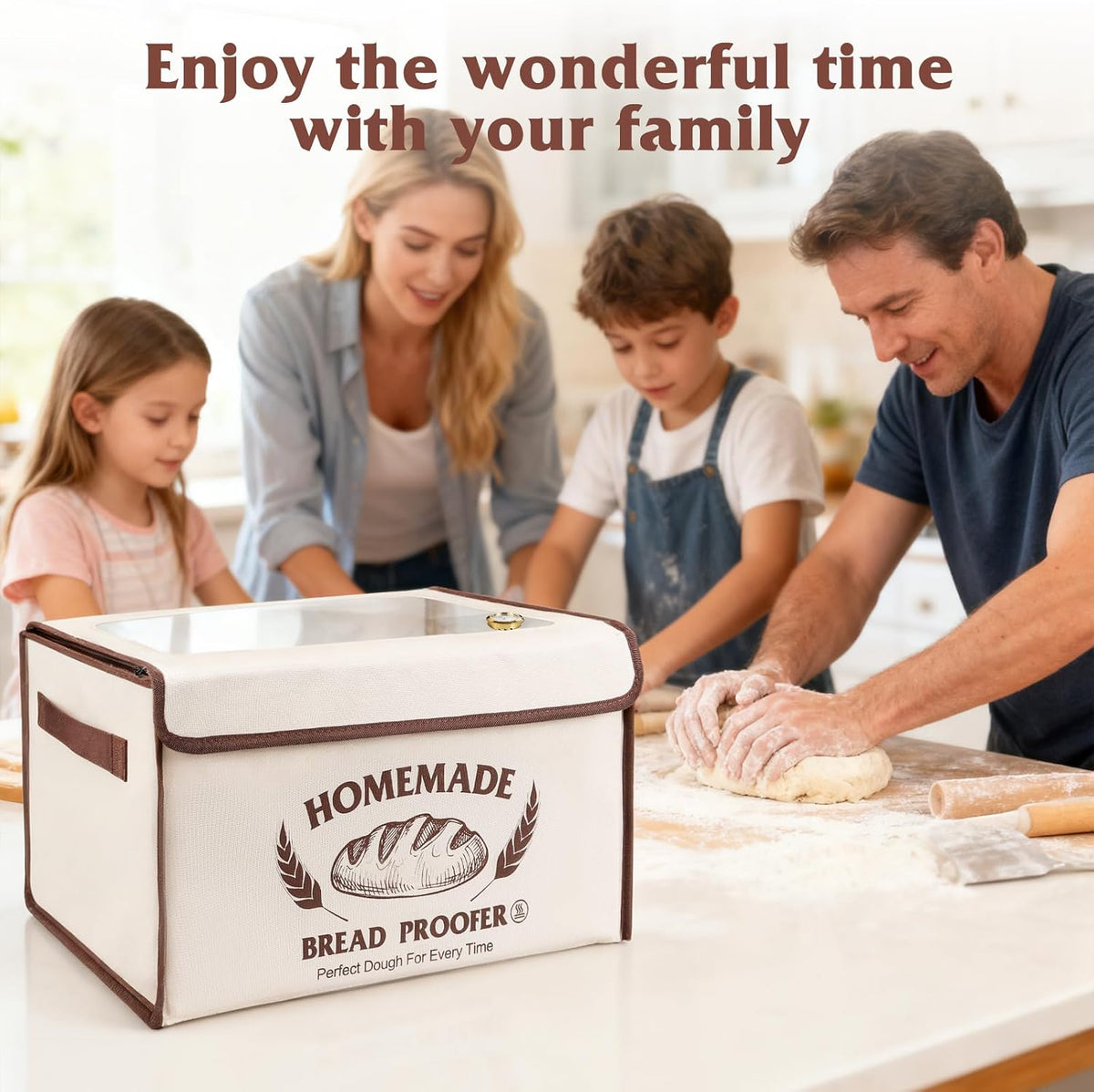 Bread Proofing Box with Shelf, Foldable dough proofing box with 24H Timer