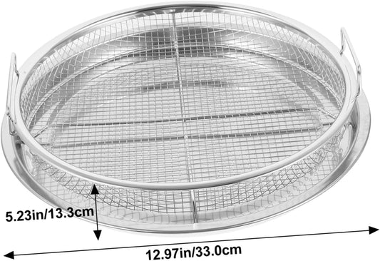 POPETPOP Stainless Steel Barbecue Tray Set for Outdoor Grilling Snacking and Baking Includes Grill Prep Trays Oil Drain Plate