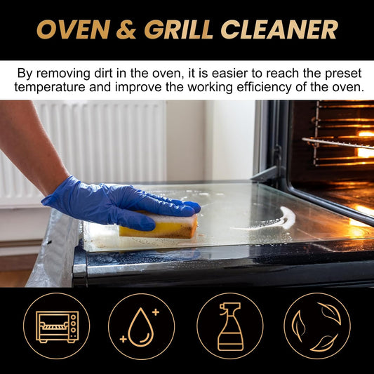 Oven & Grill Cleaner Spray, Removes Grease and Burnt-on from Stoves, Grates, and Barbecues, 3.38 fl oz