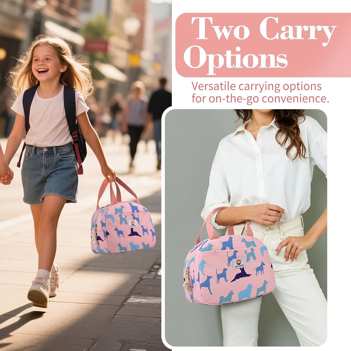 CaCTOUR Lunch Box Kids,Premium Insulated Lunchbox for Girls Boys,Soft Mini Cooler Bag Back to School Thermal Reusable Lunch Bag for Work School Picnic (Blue)