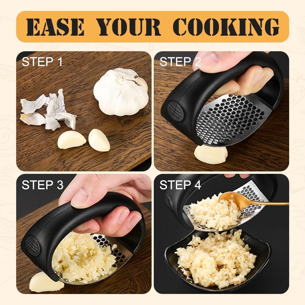 Home Kitchen Utensils Portable Manual Garlic Crusher - Garlic Crusher,2026 Upgraded Stainless Steel Garlic Crusher,Home & Kitchen Garlic Press.