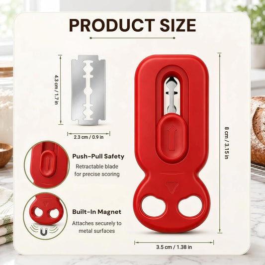2 Pack Retractable Bread Lame Sourdough Scoring Tool with 10 Blades