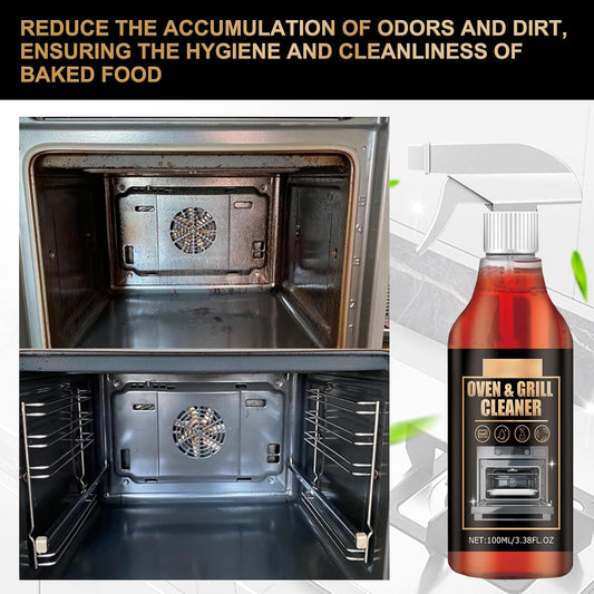 Oven & Grill Foam Cleaner 3.38 FL OZ, Multi-Surface Degreaser Spray for Stoves, Grates & Barbecues, Improves Cooking Efficiency & Hygiene 1 pcs